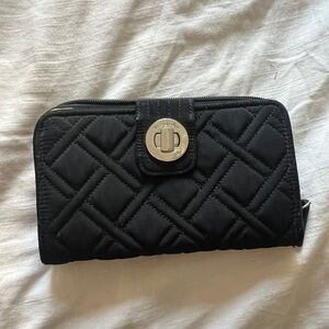 Vera Bradley quilted black y2k wallet
